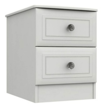 Picture of One Call Hadleigh 2 Drawer Bedside White - [OCF-HAWB2]
