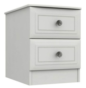 picture of One Call Hadleigh 2 Drawer Bedside White - [OCF-HAWB2]