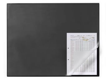 picture of Durable - Desk Mat with Edge Protector - 650 x 500 mm - Black - Pack of 5 - [DL-729301]