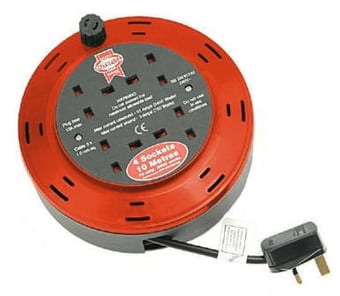 Picture of 10 Metre Cable Extension Reel with 4 Sockets - BS Approved - [PU-1192] - (NICE)