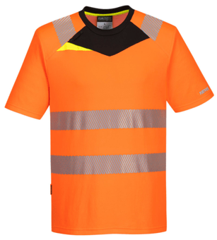 Picture of Portwest - DX4 Hi-Vis T-Shirt S/S - Polyester Pin Mesh - Orange/Black - PW-DX413OBR