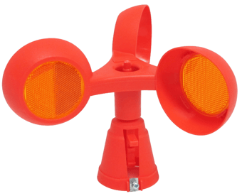 picture of Roto-Lite Reflector Orange Body Amber Lens - [MPM-ROTO-ORANGE]