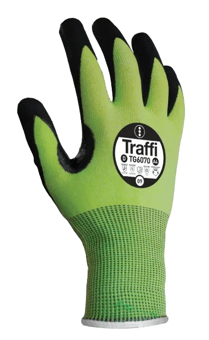 picture of Traffi TG6070 Waterproof Nitrile Foam Safety Glove - Pair - TS-TG6070