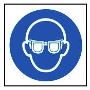 picture of Eye Protection Logo Sign LARGE - 200 x 200mm - Rigid Plastic - [AS-MA72-RP]