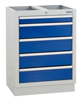 picture of BiGDUG 5 Drawer Cabinet - 910h x 680w x 458d mm - No Worktop - [BDU-TGC4GB] - (LP)
