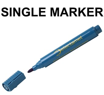 picture of Detectable Permanent Marker Pen - Black Bullet Tip - Single - [DT-146-A06-P02-A07]