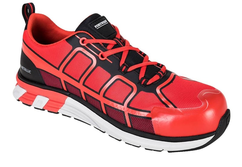 picture of Portwest - FT17 - OlymFlex Barcelona SBP AE Trainer - Red/Black - PW-FT17RBK