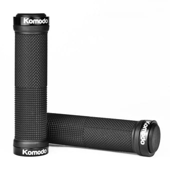 Picture of Komodo Double Lock Bike Grip Set - Black 130mm - [TKB-GRP-BLK-DD]