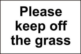 Picture of Spectrum Please Keep Off The Grass - RPVC 300 x 200mm - SCXO-CI-14505