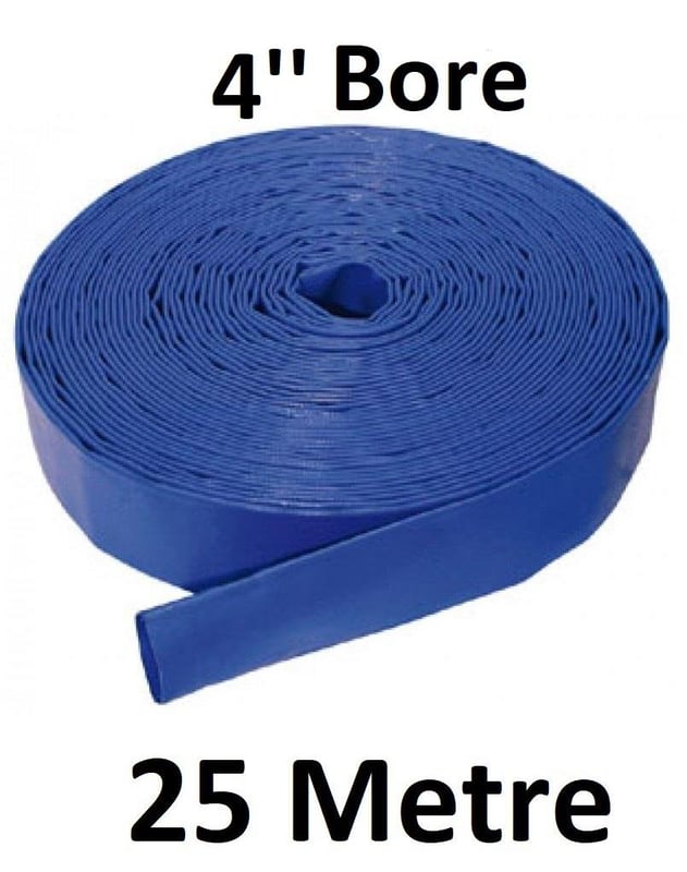 picture of Weather Resistant PVC Layflat Hose 4" Bore - 105.2mm O/D x 102mm - 25 Metre - [HP-LFL4/25] 