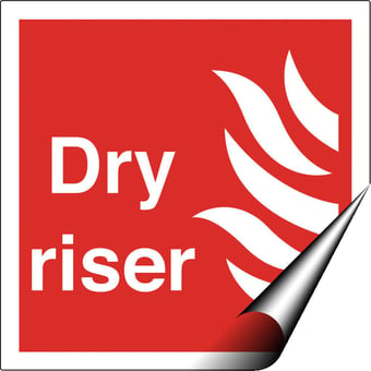 Picture of Dry Riser Sign - 200 X 200Hmm - Self Adhesive Vinyl - [AS-FI34-SAV]