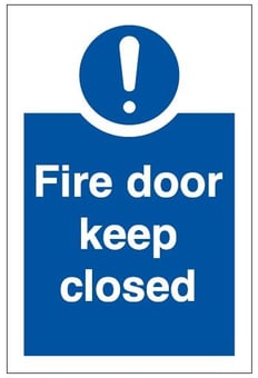 picture of Fire Door Keep Closed - BS5499 Part 1 & 5 - 100 x 150Hmm - Rigid Plastic - [AS-EC51-RP] 