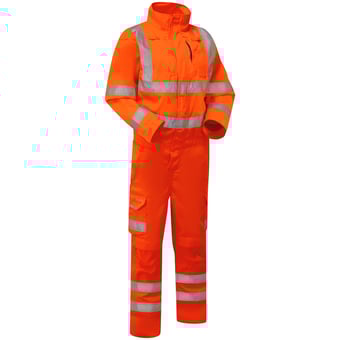 picture of Molland - Orange Hi-Vis Poly/Cotton Coverall - LE-CV01-O