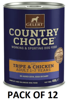 picture of Gelert Country Choice Work & Sport Dog Food Variety Tripe 12 x 400g - [CMW-GELER7]