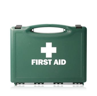 Picture of HSE Approved - 1 Person First Aid Kit - In Hard Green Case - [CM-30FTK001G]