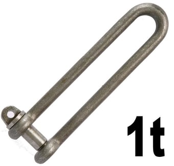 Picture of 1t WLL Long Dee Piling Shackle cw Screw Collar Pin - [GT-HTLDP1]