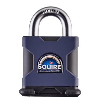 picture of Squire 65mm Open Shackle Steel Lock - 6 Pin S Cylinder - Boxed - [SQR-SS65S-BOXED]