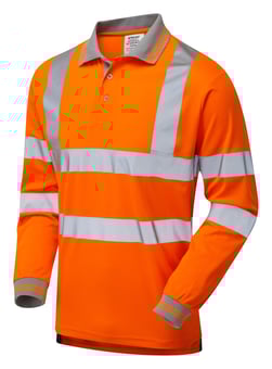Picture of Pulsar Rail Spec Long Sleeve Orange Polo - PR-PR470
