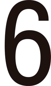 Picture of Spectrum 50mm Black Vinyl - Character ‘6’ - Pack of 10 - SCXO-CI-SVB016L