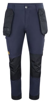 Picture of JCB Workwear Mens Stretch Holster Pocket Trousers - Navy Blue - Regular Leg - BE-JCB027NR