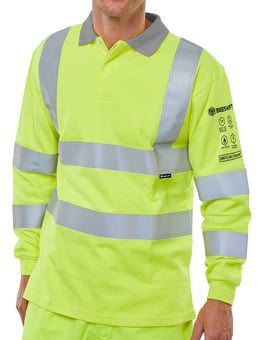 picture of Beeswift Arc Compliant Hi-Vis Anti-Static Polo Shirt - Saturn Yellow - BE-CARC12SY