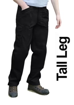 picture of Black Action Mens Workwear Trousers - TALL LEG - Size 34- [AP-AA74-BLACK-TL] - (DISC-W)