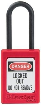 Picture of Masterlock - S32 Nylon Shackle Zenex Safety Padlock - [MA-S32RED]