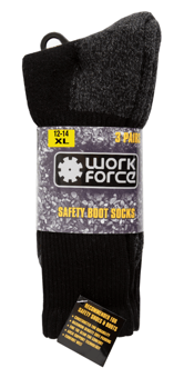 picture of Work Force XL H/Duty Safety Boot Socks 3 Pack - [AP-WFH0093]