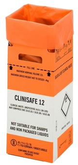 Picture of Clinisafe Cardboard Carton Containers - 12L - Orange - Pack of 10 - [VC-20503001]