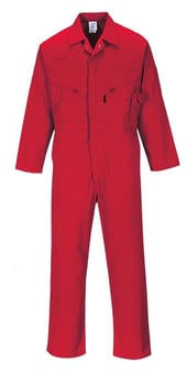 picture of Portwest - Liverpool Zip Coverall - Regular Leg - Red - 245g - PW-C813RER