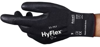 picture of Ansell HyFlex 11-757 Black Level F Cut Resistant Gloves - AN-11-757