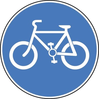 Picture of Spectrum 600mm Dia. Dibond ‘Cyclist’s Only’ Road Sign - Without Channel - [SCXO-CI-13064-1]