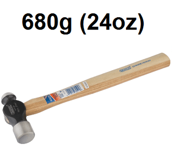 picture of Draper - Ball Pein Hammer With Hickory Shaft - 680g (24oz) - [DO-64591]