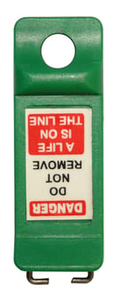 picture of Spectrum Miniature Circuit Breaker Lockout – Green Pin In (6 pack) - SCXO-CI-LOK021