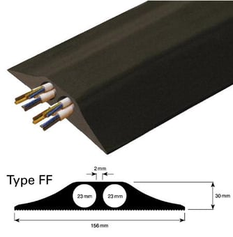 picture of Industrial Heavy Duty (Sold as Single 4.5 Meter Roll) - 2 x 23mm Diameter Hole - Fork Truck Safe - No Fixing Required - [VS-Type FF]