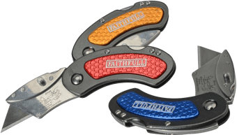 picture of Faithfull - Utility Folding Knife with Blade Lock - Random Colour - [TB-FAITKUTILITY]