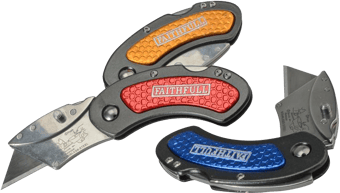 Picture of Faithfull - Utility Folding Knife with Blade Lock - Random Colour - [TB-FAITKUTILITY]