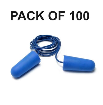 picture of Safe-T Detectable Corded Ear Plugs 37SNR - Pack of 100 - [TX-STEPDB37DB]