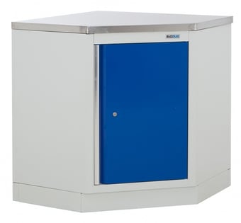 picture of BiGDUG Corner Cupboard - 948h x 864w x 864d mm - Stainless Worktop - [BDU-TGC2GBS] - (LP)