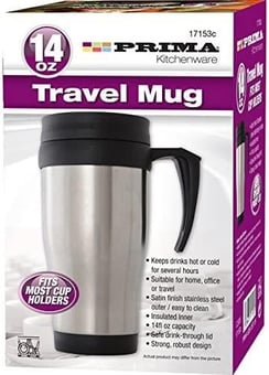 picture of Prima Stainless Steel Travel Mug - 14oz - [PD-17153C]