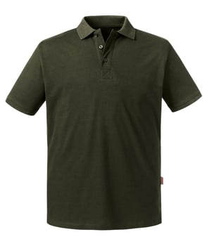 picture of Russell Men's Organic Polo - Dark Olive Green - BT-R508M-DOLI