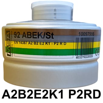 picture of MSA - 92 ABEK/P2 - Combined Filter - A2B2E2K1-P2 R D - [MS-10097995]