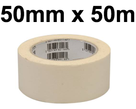 picture of Silverline - Masking Tape - 50mm x 50m - 145mic Peel Adhesion=6.5N/25mm - [SI-187954]