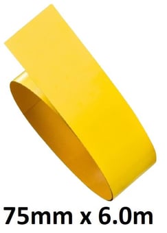 picture of PROline Tape Steel for Forklift Traffic - 75mm x 6.0m long - Yellow- [MV-261.27.500]