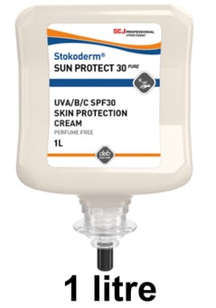 picture of Deb Stokoderm Sun Protect 30 Pure Sunscreen 1L Cartridge - [BRB-SUN1L]
