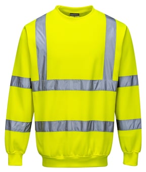 picture of Portwest B303 - Hi-Vis Sweatshirt - Yellow - PW-B303YER