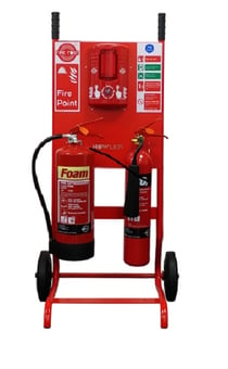 picture of FirePost Mobile Fire Point c/w Signage & 2 x J Brackets  - [HWL-TR02]