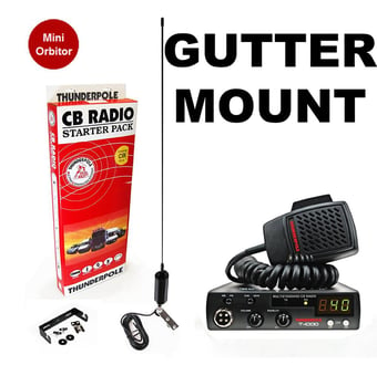 picture of Thunderpole 12 Volt CB Radio Starter Pack - Mini Orbitor - Gutter Mount - [TP-STARTERTP3]