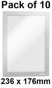 picture of Durable Duraframe Silver A5 - 236 x 176mm - Pack of 10 - [DL-488123]