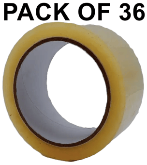 picture of Slingsby Low Noise Polypropylene Clear Packaging Tape - Pack of 36 - Width 50mm - [SLB-426788] - (LP)